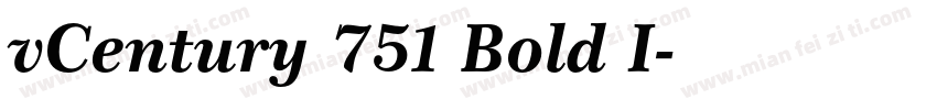 vCentury 751 Bold I字体转换